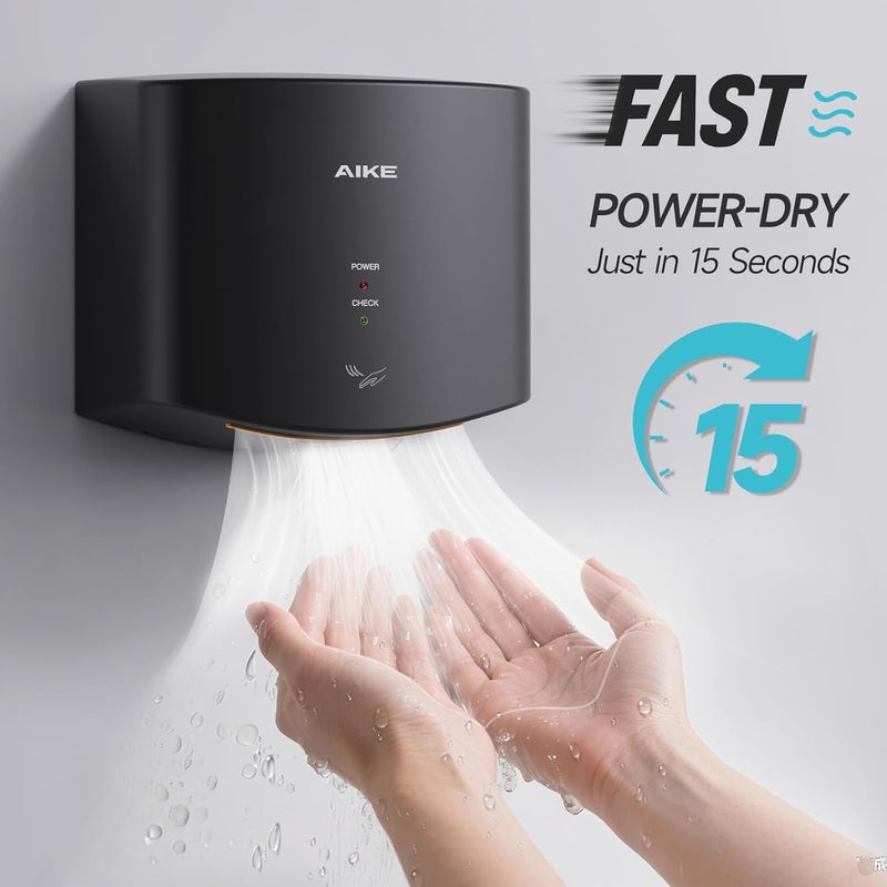 AIKE مجفف يدوي مدمج هوائي 110 فولت 1400 واط أسود (مع قابس 2 دبوس) نموذج AK2630S - Image 2